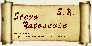 Stevo Matošević vizit kartica